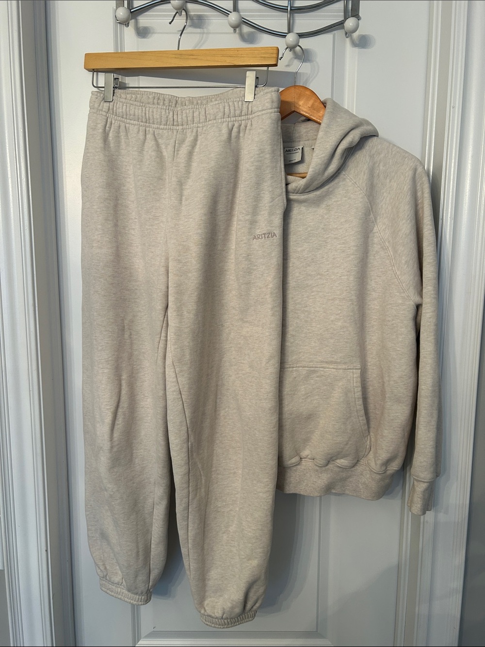 Aritzia sweat fleece set - oatmeal